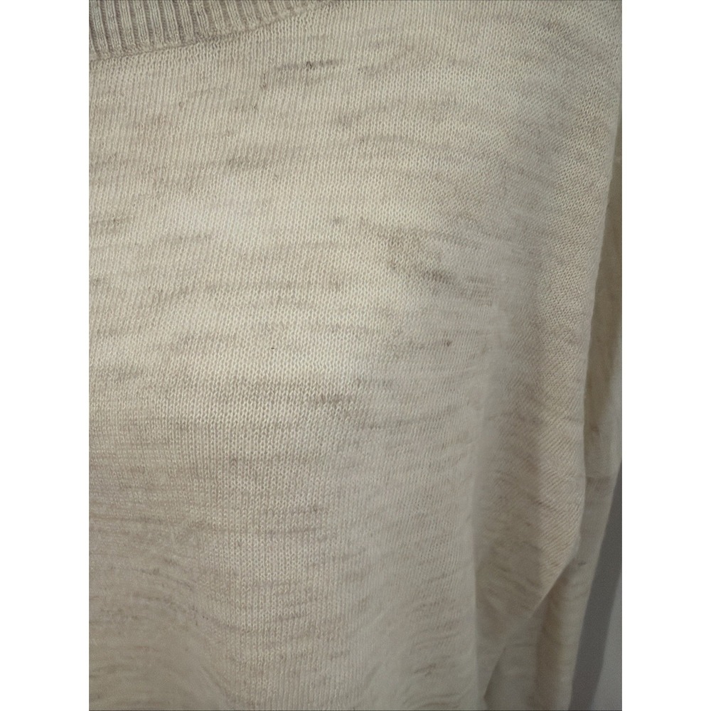 🍋EUC Lululemon Well Being Crew Sweater Linen Blend Heathered Muslin XL no Tag - Picture 6 of 8
